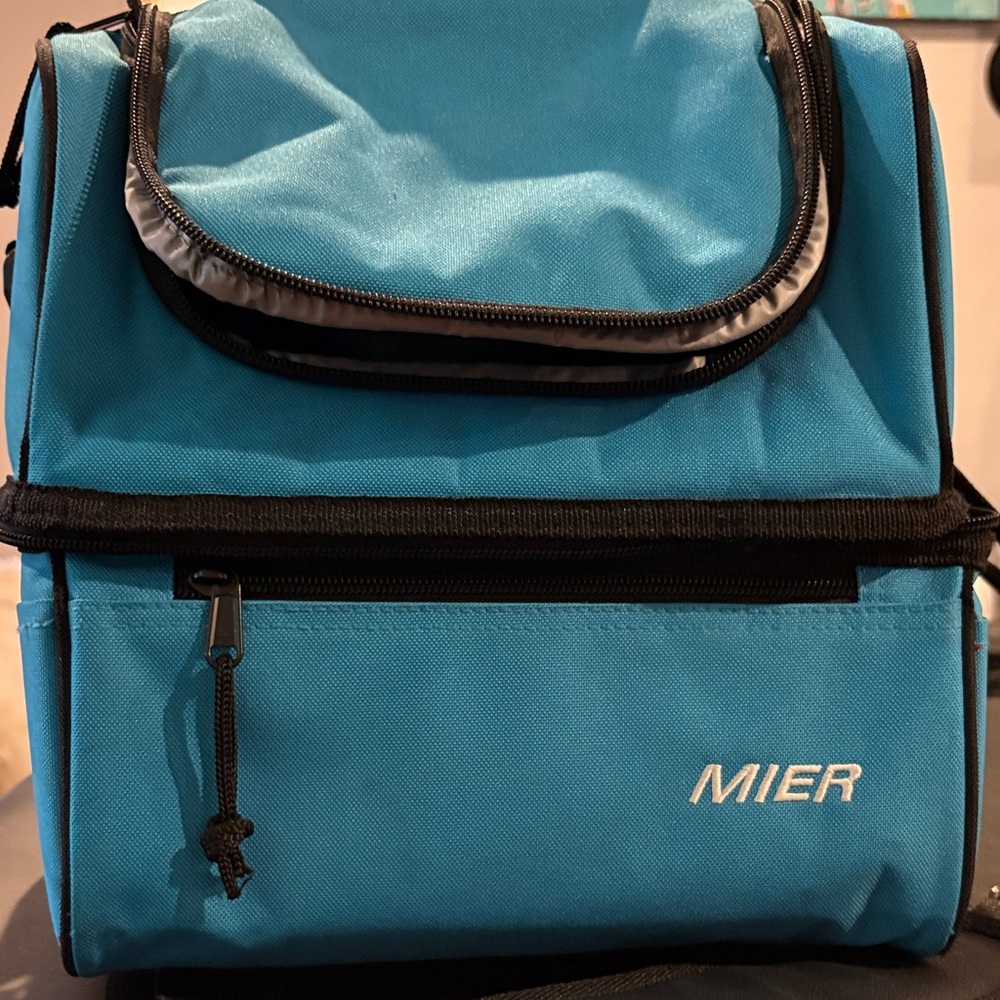 Blue Men's Lunch bag. 13X10